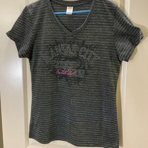 Kansas City Zoo Black/Gold T-Shirt Size XL Juniors